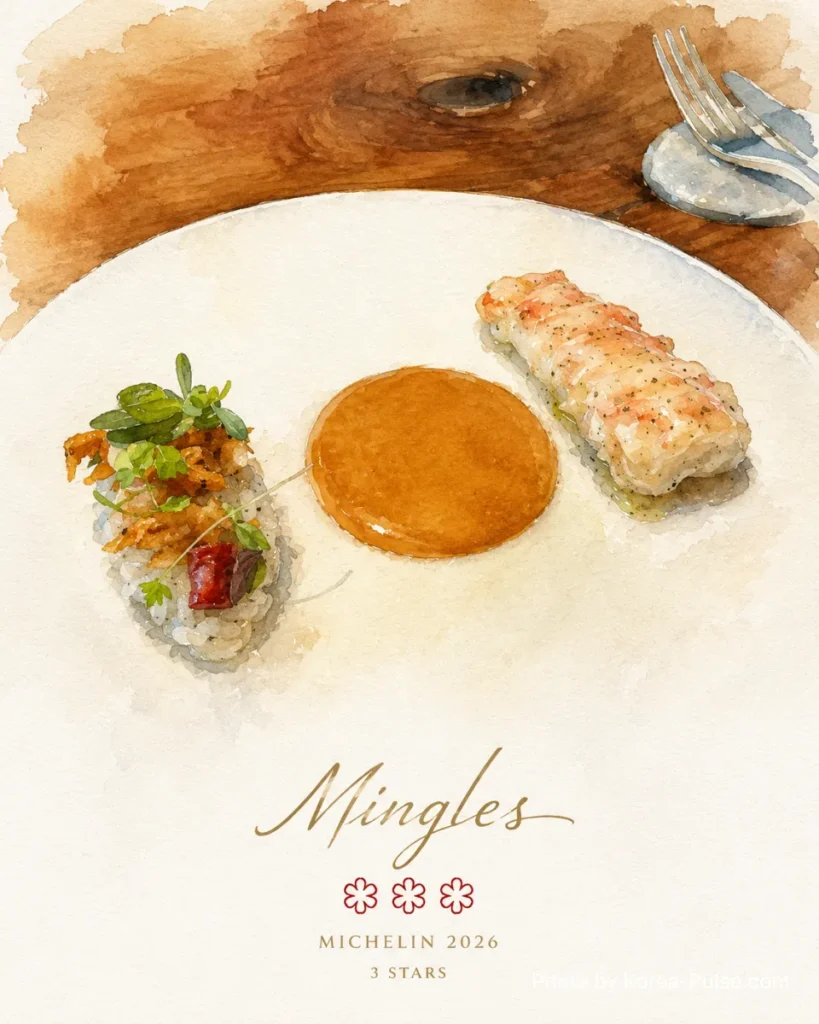 Gangnam Premium Korean Restaurants: 5 Fine Dining Spots Worth Every Won 6 Mingles restaurant Seoul — Michelin three star modern Korean tasting menu with Jang-based dishes and elegant minimal plating