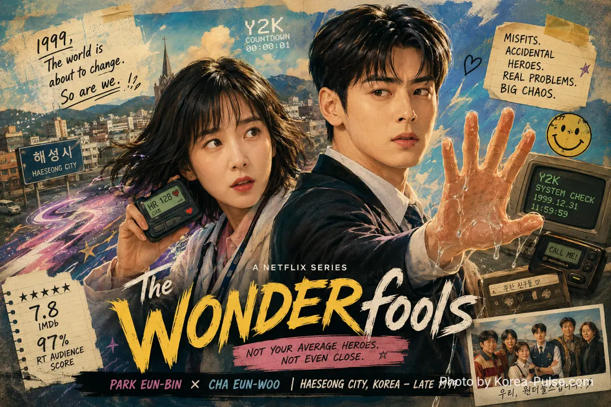 The Wonderfools Netflix Review: Why It’s My Current Ultimate Binge-Watch 1 Watercolor-style fan art of Park Eun-bin and Cha Eun-woo in Netflix K-drama The Wonderfools