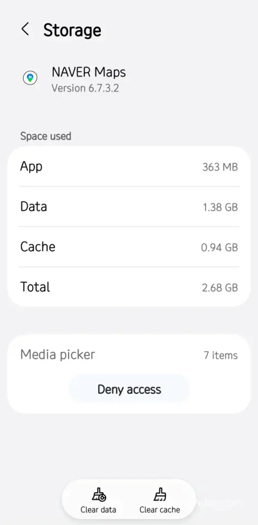 Google Maps in Korea: The 19-Year Wait Is Almost Over ― What to Install Before You Land 2 clearing Naver Map app data and cache on Android for a fair Korea map app comparison test