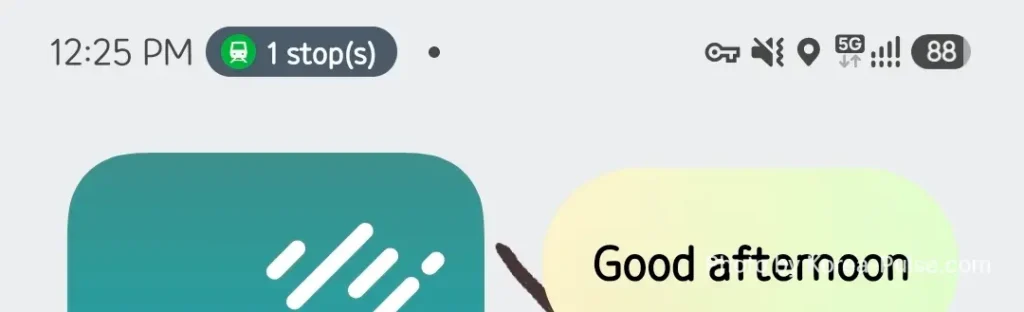 Google Maps in Korea: The 19-Year Wait Is Almost Over ― What to Install Before You Land 14 Naver Map 1 stop left indicator in Android status bar while using another app