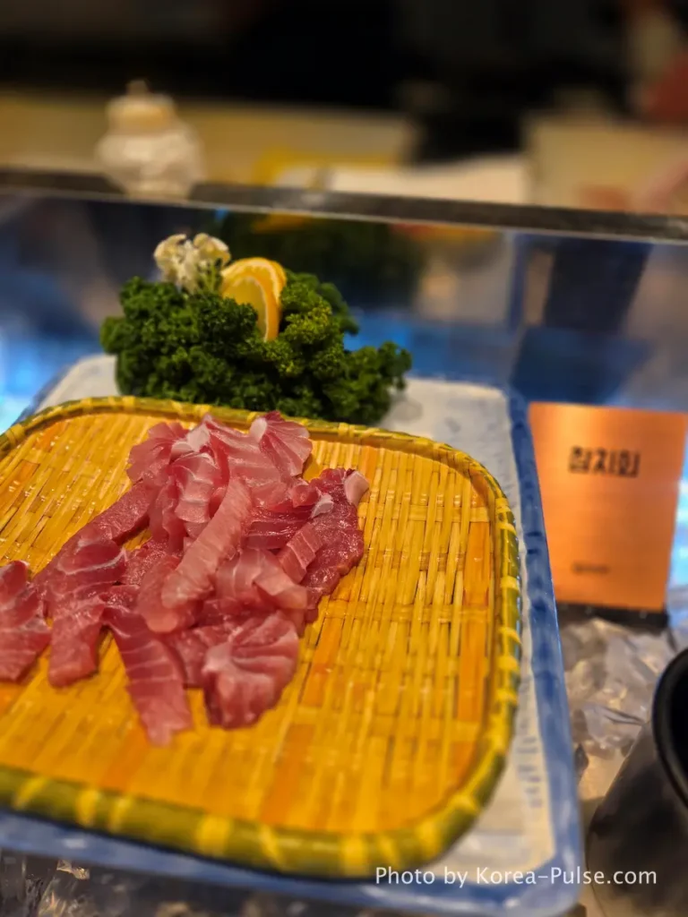 The 120-Dish Question: Inside QooQoo, Korea's Sushi Buffet Phenomenon 17 Free tuna sashimi platter at QooQoo special corner