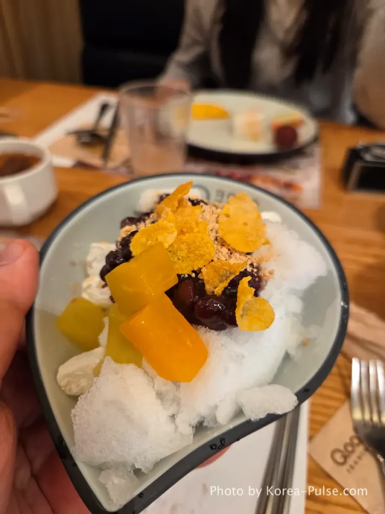 The 120-Dish Question: Inside QooQoo, Korea's Sushi Buffet Phenomenon 25 Patbingsu shaved ice with red beans at QooQoo dessert zone