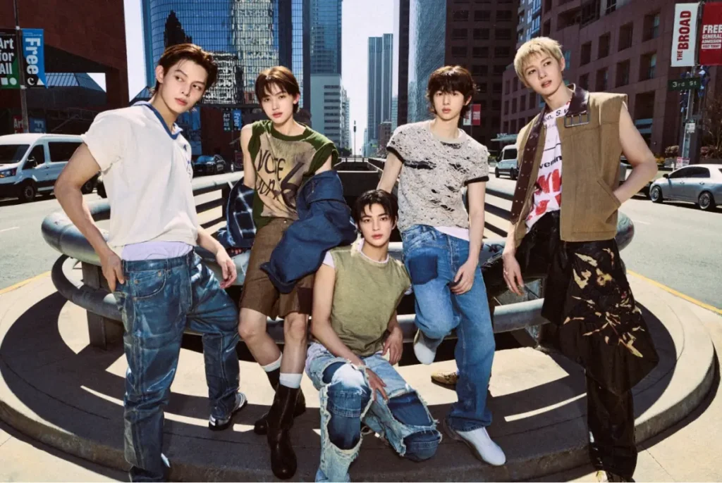 CORTIS Red Red: A Global Dad's Honest Take on 5 K-Pop Rookies 1 CORTIS Red Red era promotional photo of all five members in downtown Los Angeles